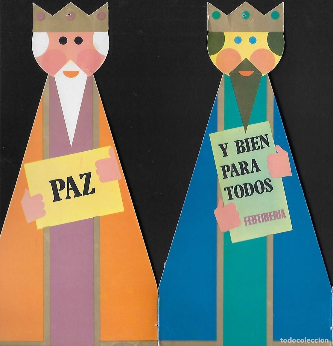 Postales: 7319T - FERTIBERIA -POSTAL NAVIDE&Ntilde;A TROQUELADA Y PUBLICITARIA - TRIPTICA 21X10 CM (CERRADA)