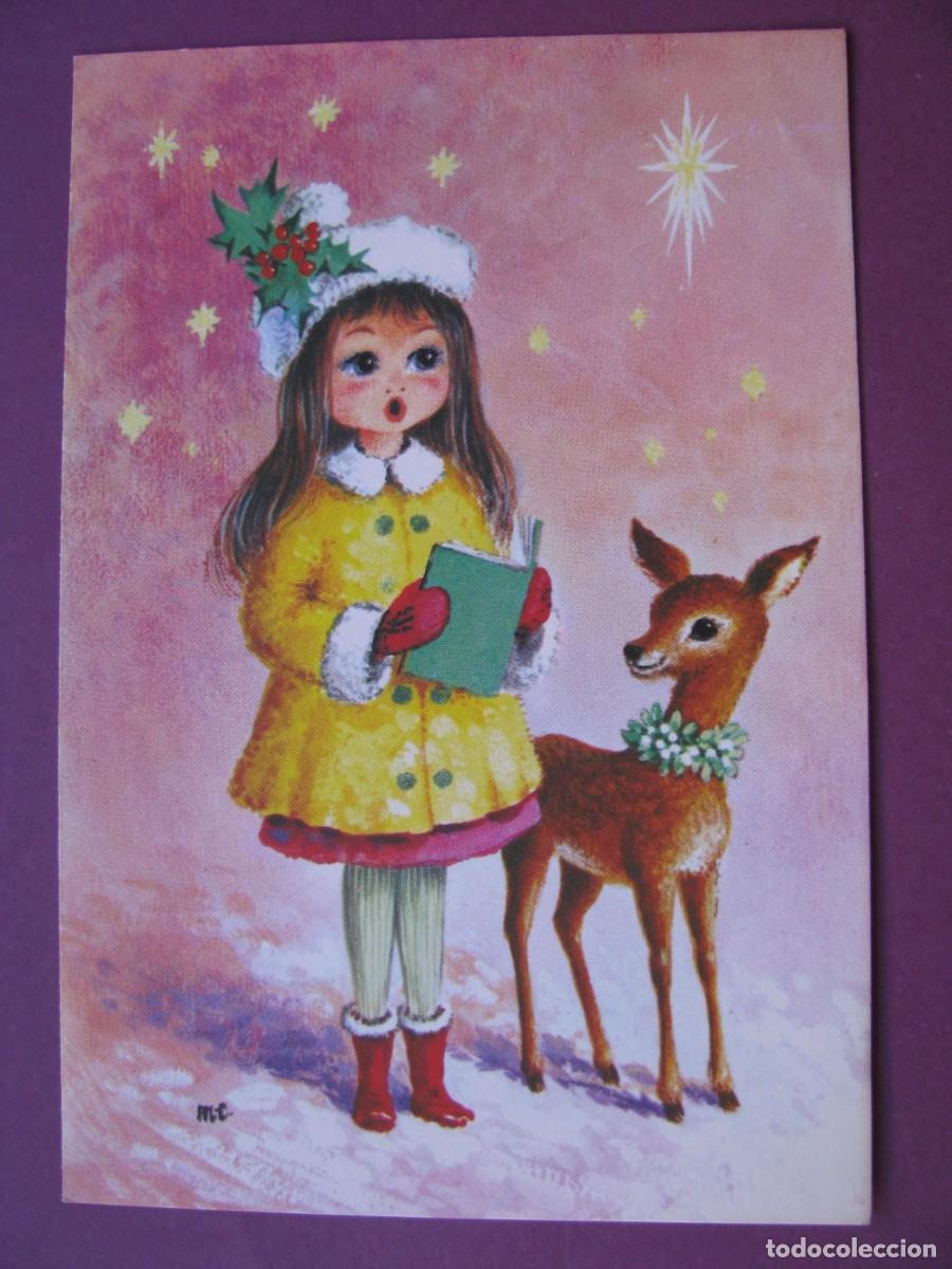 Postales: POSTAL DIPTICA DE NAVIDAD DE IL. M.C. MARJORIE COOPER? 6707/159R. REINO UNIDO. 15X10 CM.