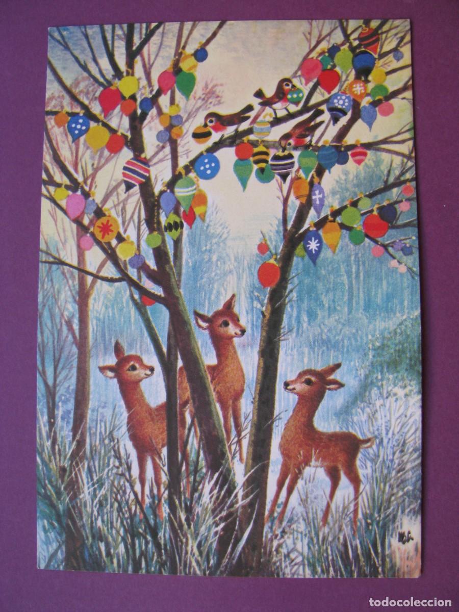 Postales: POSTAL DIPTICA DE NAVIDAD DE IL. M.C. MARJORIE COOPER? 6704/159R. REINO UNIDO. 15X10 CM.