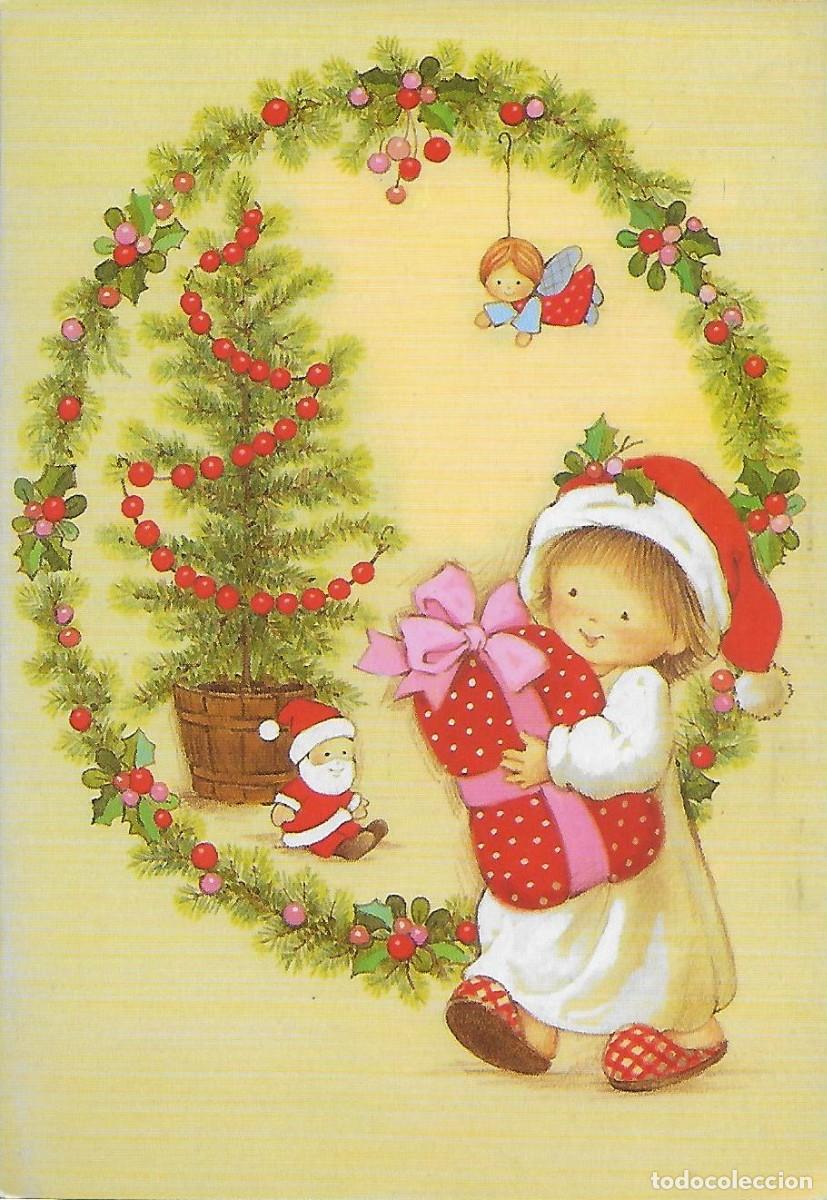 Postales: 7321T- MARIA -NI&Ntilde;A, REGALO, ARB&Oacute;L NAVIDE&Ntilde;O EDICIONES ESTAMPA 30.856.M - DIPTICA 16,5X11,5 CM- NUEVA
