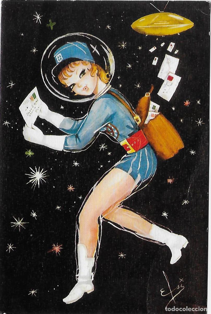 Postales: 7323T - ELSI GUMIER- REPARTO EN EL UNIVERSO ENTERO- EDIC. SERRANO R.955.4 - DIPTICA 17X11,5 CM-1971