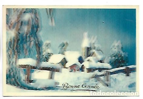 Postales: &rdquo; BONNE ANNEE &rdquo;, LE VILLAGE SOUS LA NEIGE.- FELICITACION NAVIDE&Ntilde;A - (OFERTA 3X2, COMPRA 3 Y PAGA 2)