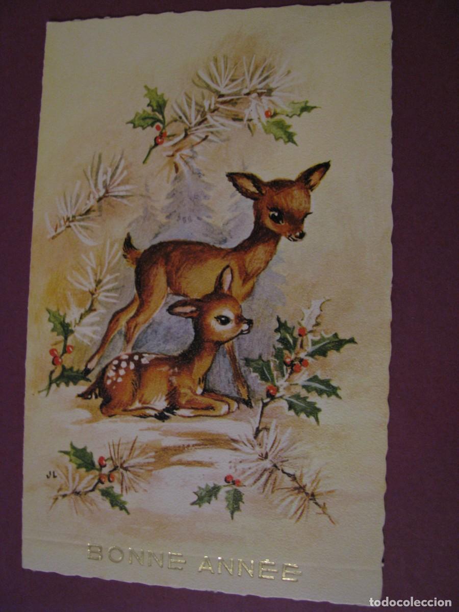 Postales: POSTAL DIPTICA DE NAVIDAD. FRANCIA. 13,5X8,5 CM. ESCRITA