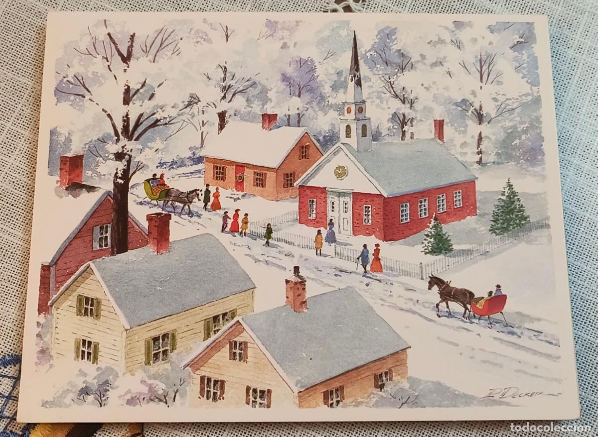 Postales: POSTAL NAVIDAD | PAISAJE NEVADO - GREENACRE WORKSHOP