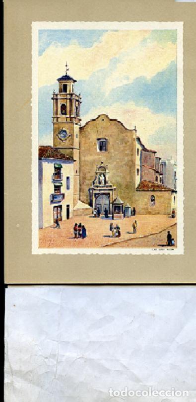 Postales: FELICITACI&Oacute;N DE NAVIDAD 1961, CARTONAJES SU&Ntilde;ER, imagen IGLESIA DE SAN AGUST&Iacute;N DE ALZIRA