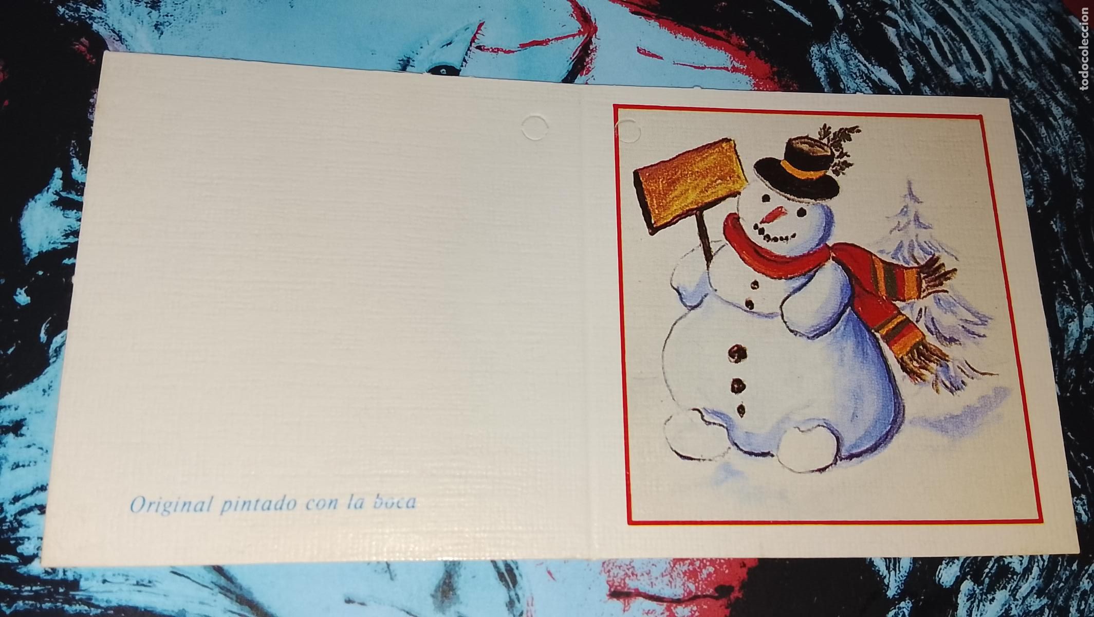 Postales: TARJETA NAVIDE&Ntilde;A DIPTICA FELICITACION DE NAVIDAD , Christmas . PLEGABLE - NO ESCRITA - ILUSTRACION