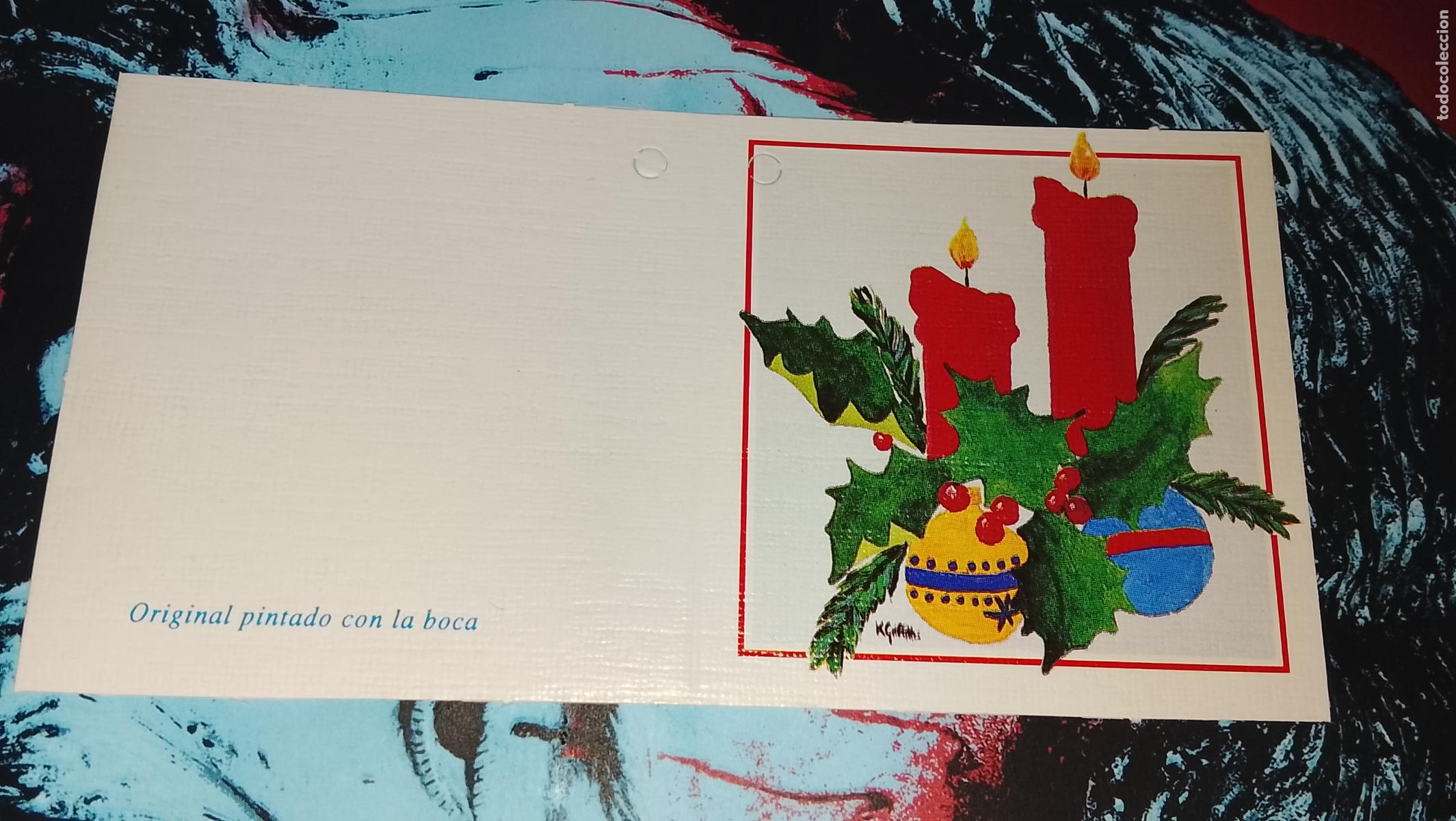 Postales: TARJETA NAVIDE&Ntilde;A DIPTICA FELICITACION DE NAVIDAD , Christmas . PLEGABLE - NO ESCRITA - ILUSTRACION