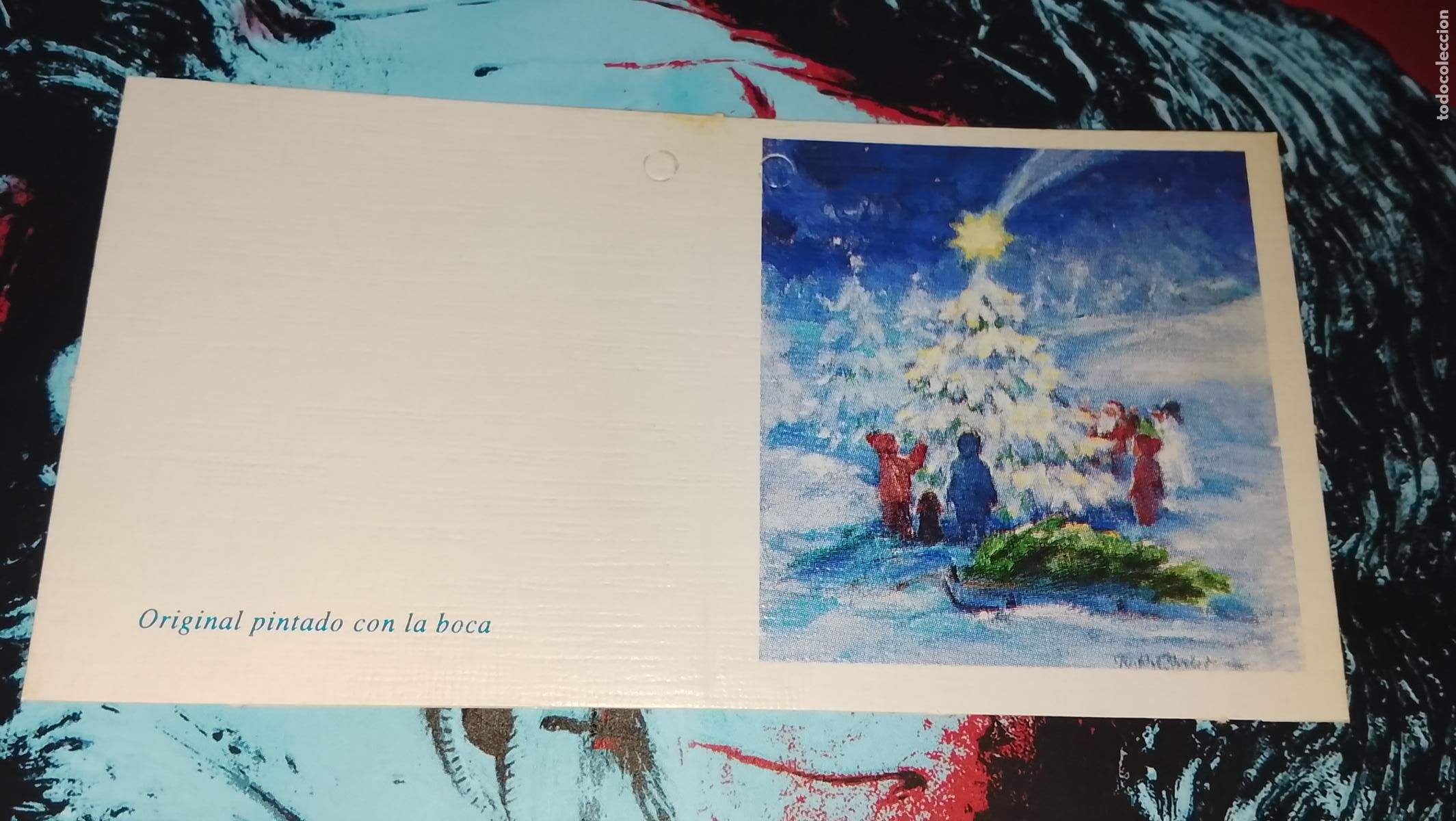 Postales: TARJETA NAVIDE&Ntilde;A DIPTICA FELICITACION DE NAVIDAD , Christmas . PLEGABLE - NO ESCRITA - ILUSTRACION