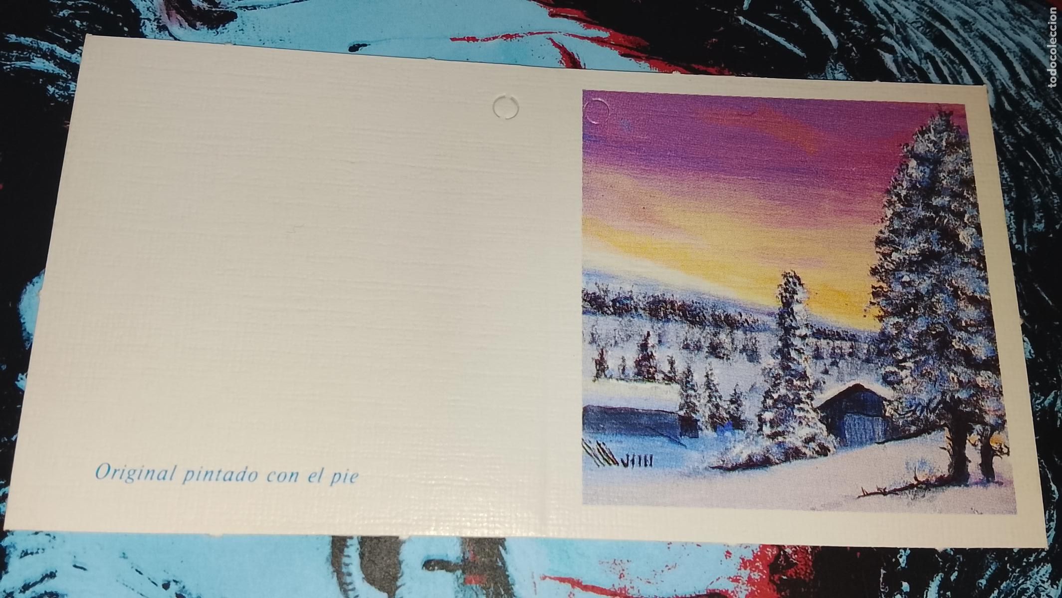 Postales: TARJETA NAVIDE&Ntilde;A DIPTICA FELICITACION DE NAVIDAD , Christmas . PLEGABLE - NO ESCRITA - ILUSTRACION