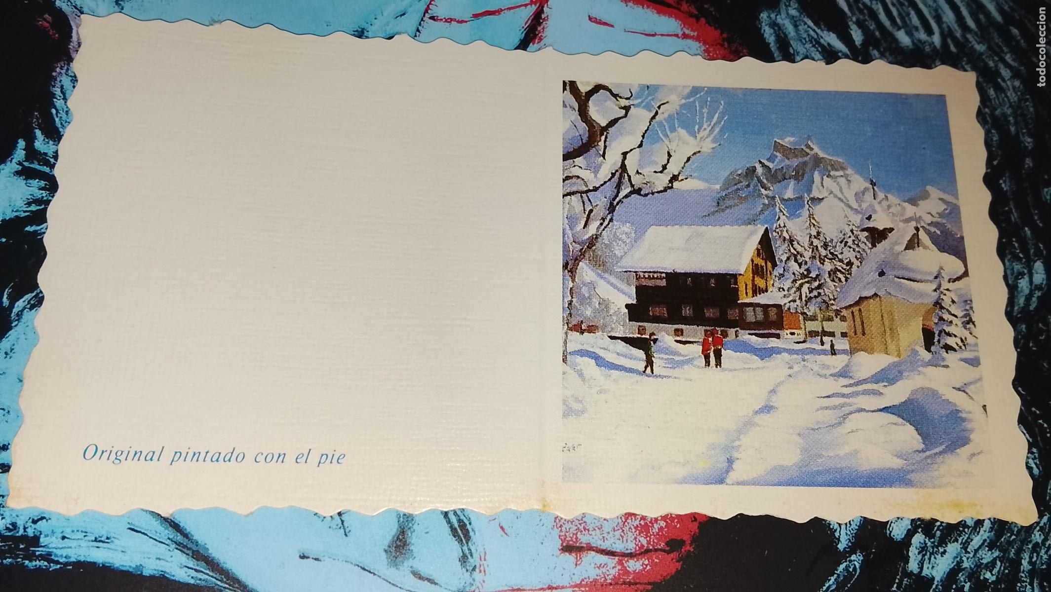 Postales: TARJETA NAVIDE&Ntilde;A DIPTICA FELICITACION DE NAVIDAD , Christmas . PLEGABLE - NO ESCRITA - ILUSTRACION