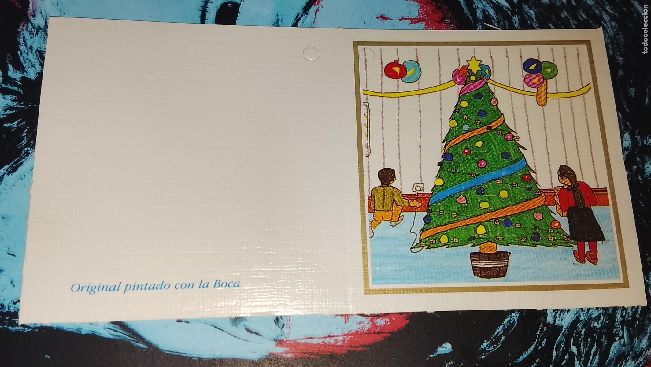 Postales: TARJETA NAVIDE&Ntilde;A DIPTICA FELICITACION DE NAVIDAD , Christmas . PLEGABLE - NO ESCRITA - ILUSTRACION