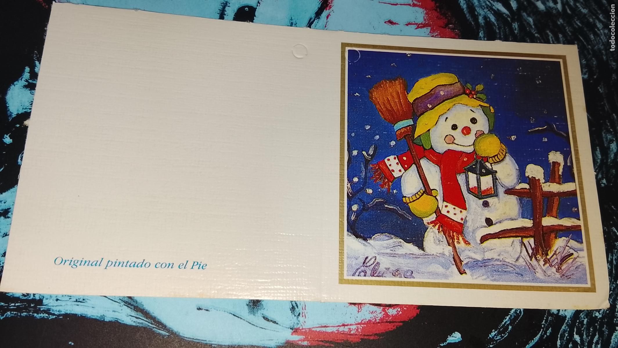 Postales: TARJETA NAVIDE&Ntilde;A DIPTICA FELICITACION DE NAVIDAD , Christmas . PLEGABLE - NO ESCRITA - ILUSTRACION