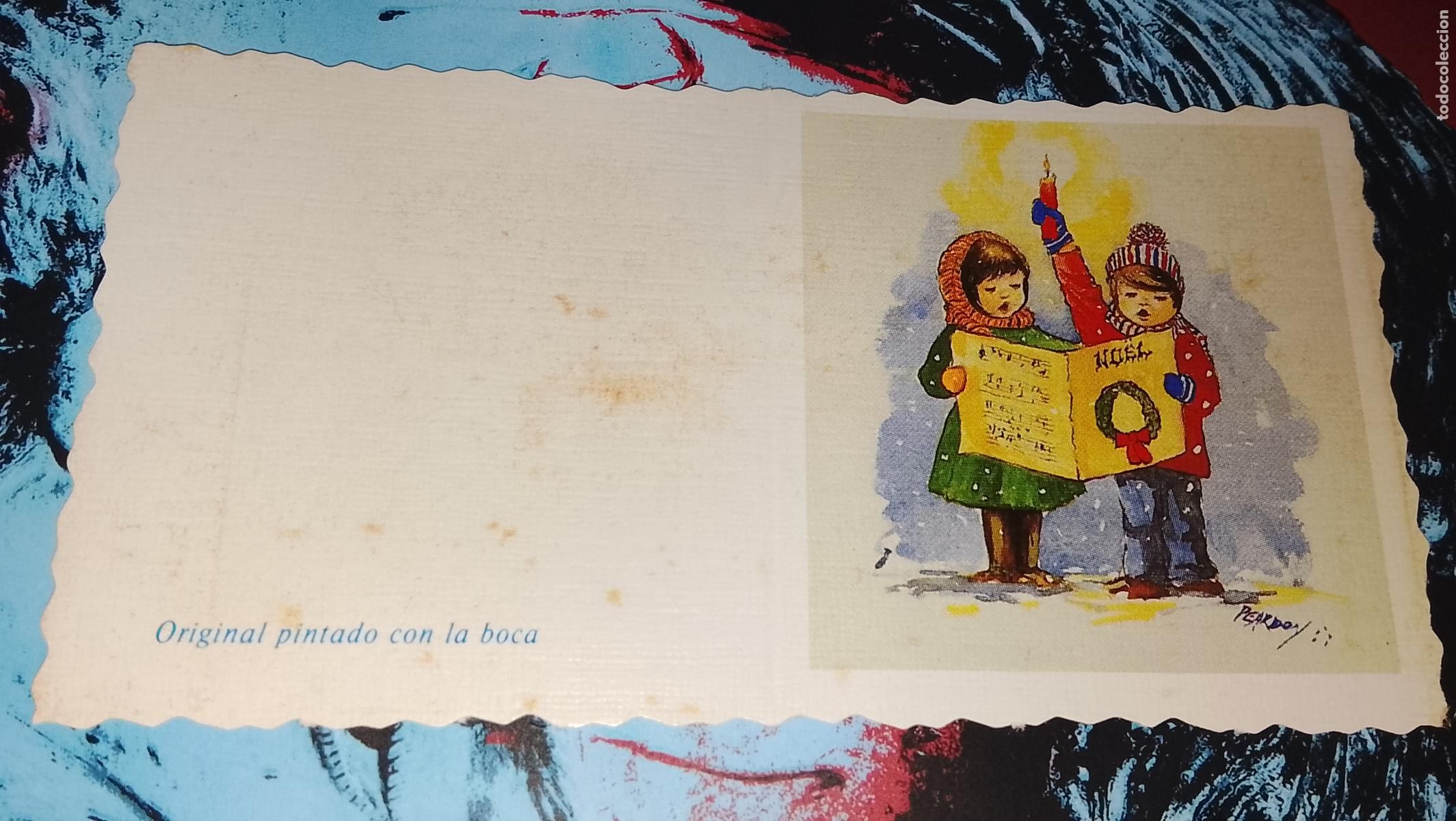 Postales: TARJETA NAVIDE&Ntilde;A DIPTICA FELICITACION DE NAVIDAD , Christmas . PLEGABLE - NO ESCRITA - ILUSTRACION