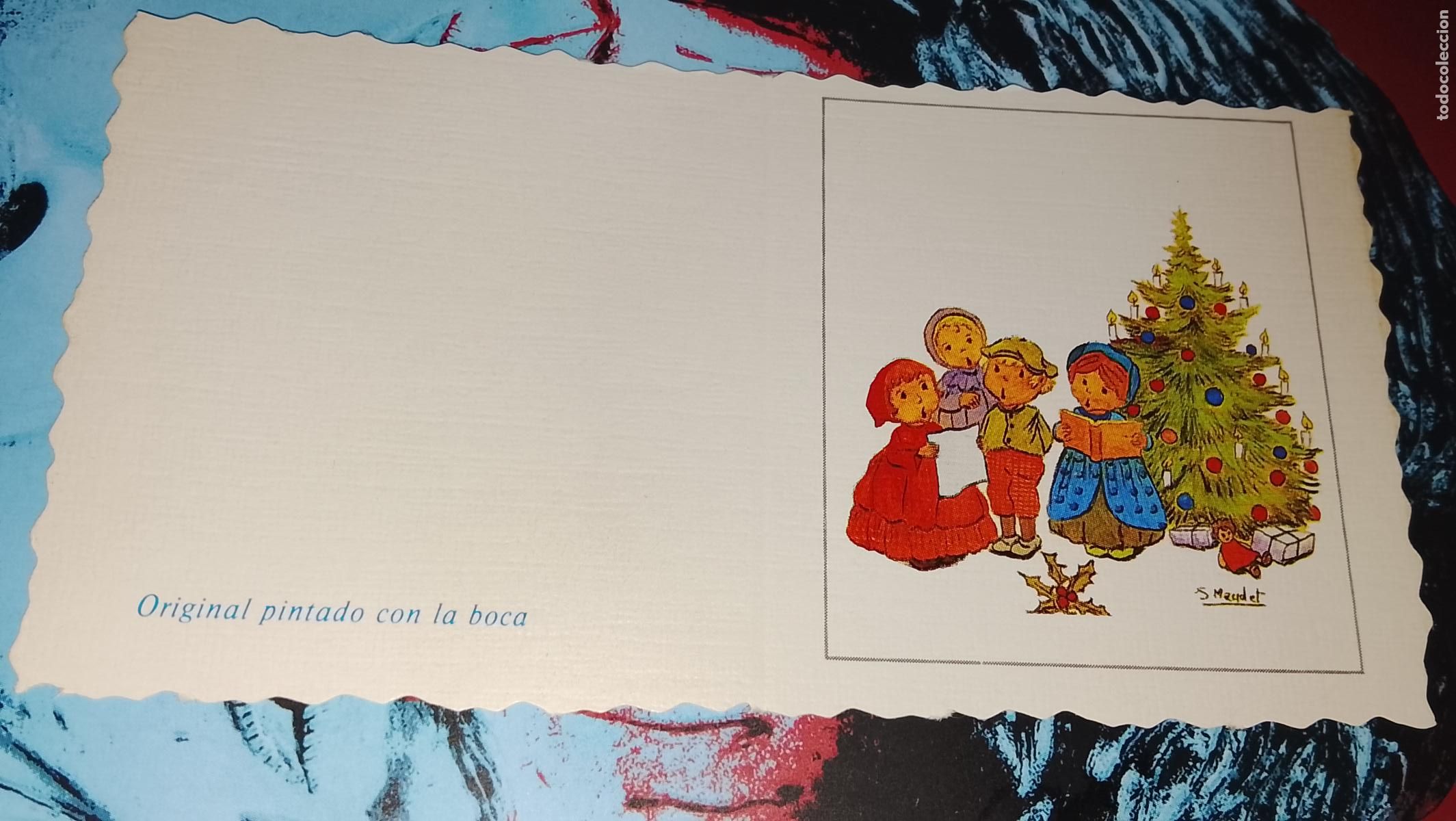 Postales: TARJETA NAVIDE&Ntilde;A DIPTICA FELICITACION DE NAVIDAD , Christmas . PLEGABLE - NO ESCRITA - ILUSTRACION