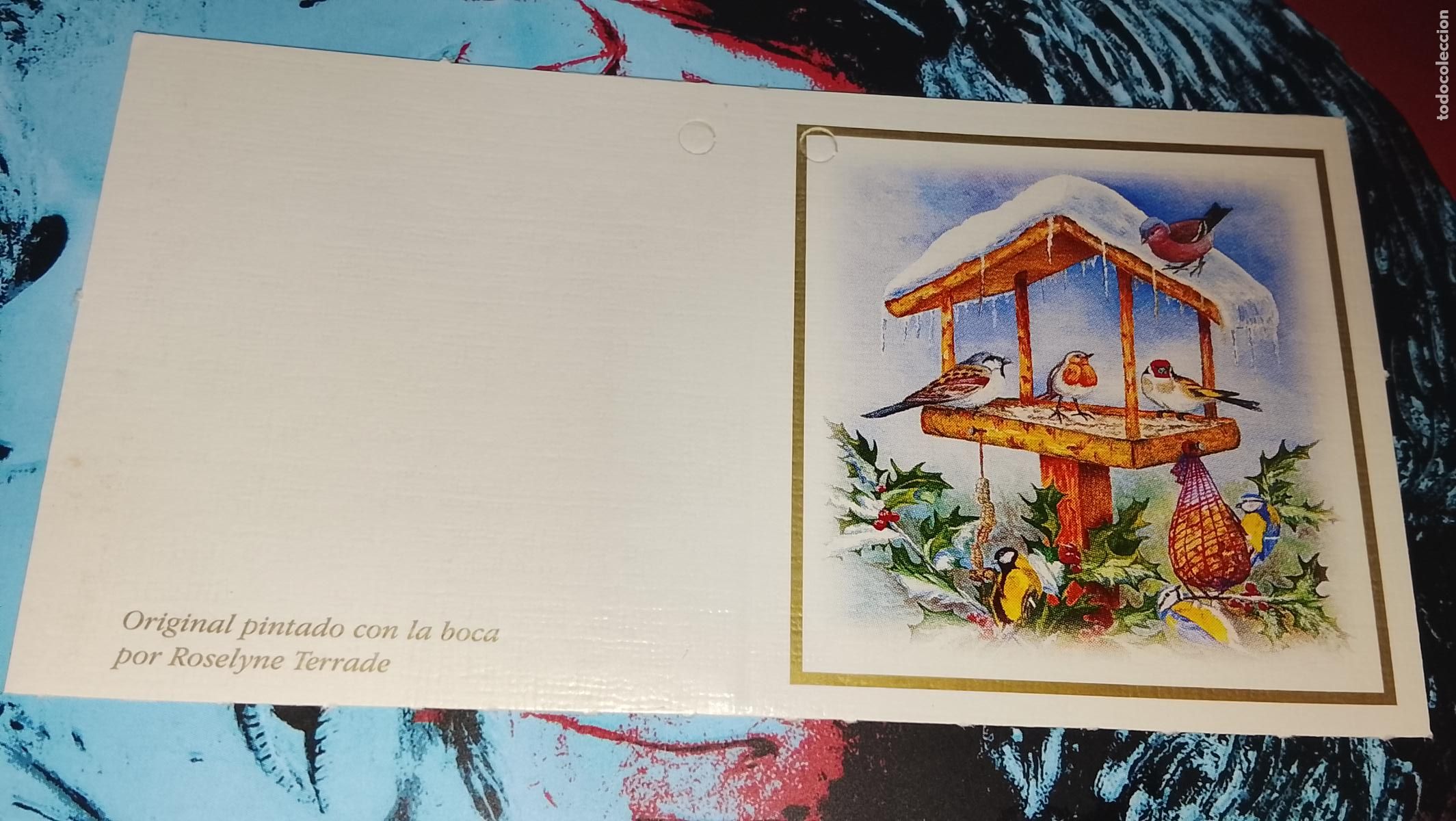 Postales: TARJETA NAVIDE&Ntilde;A DIPTICA FELICITACION DE NAVIDAD , Christmas . PLEGABLE - NO ESCRITA - ILUSTRACION