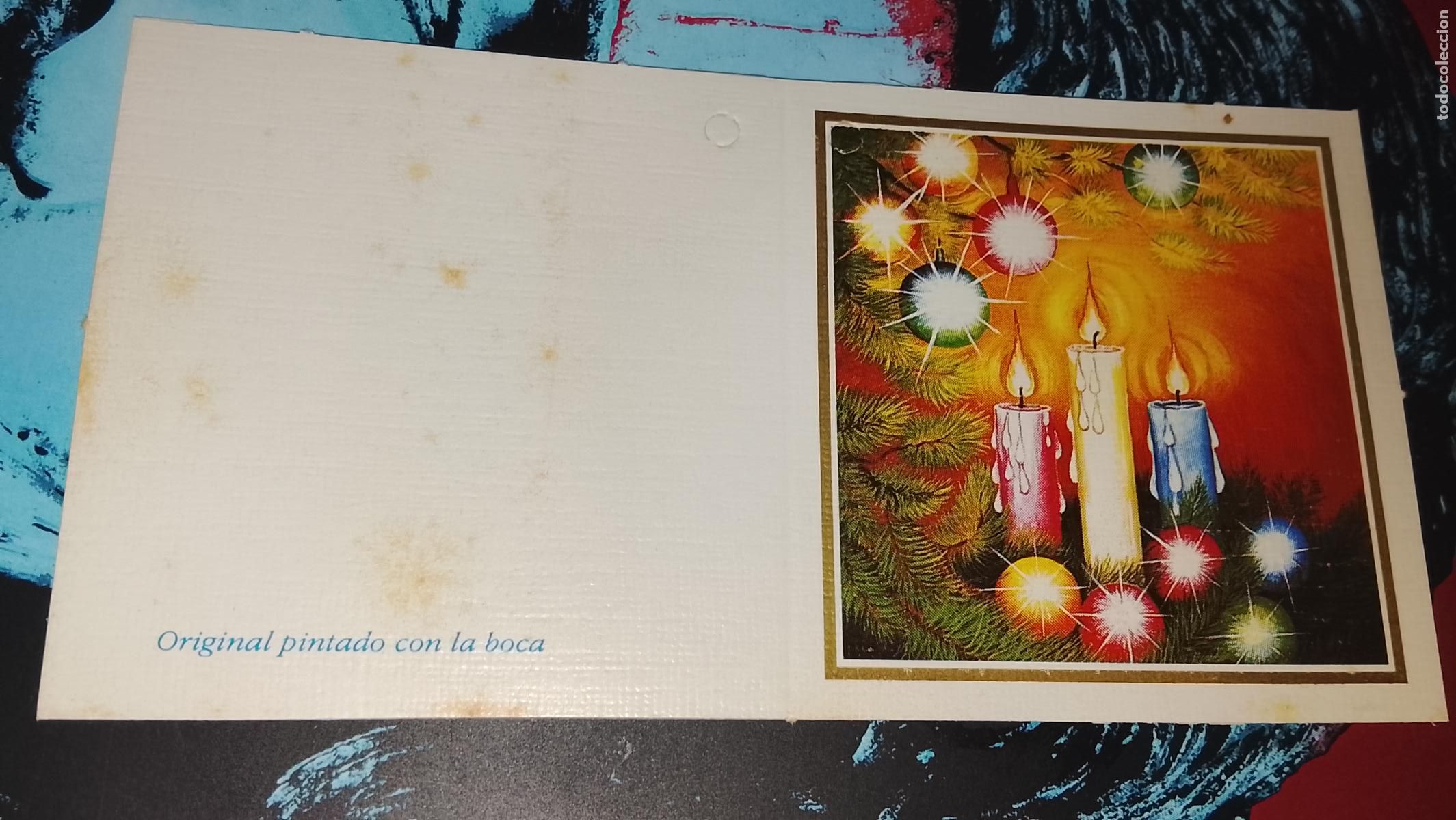 Postales: TARJETA NAVIDE&Ntilde;A DIPTICA FELICITACION DE NAVIDAD , Christmas . PLEGABLE - NO ESCRITA - ILUSTRACION