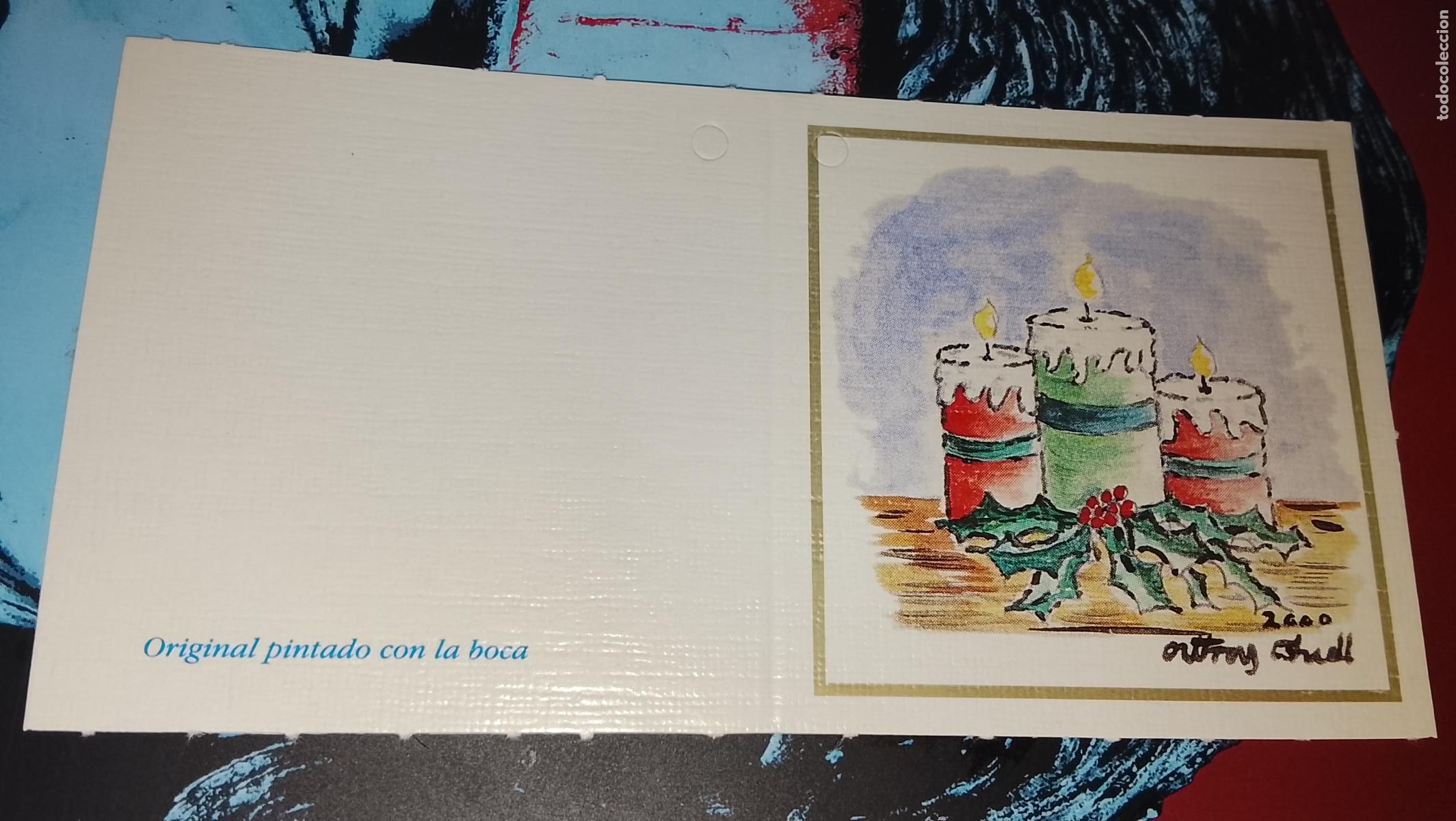 Postales: TARJETA NAVIDE&Ntilde;A DIPTICA FELICITACION DE NAVIDAD , Christmas . PLEGABLE - NO ESCRITA - ILUSTRACION