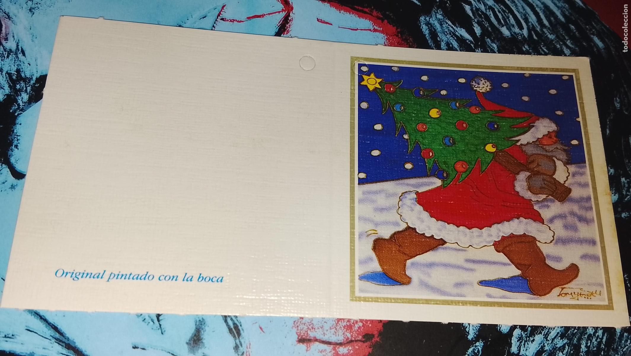 Postales: TARJETA NAVIDE&Ntilde;A DIPTICA FELICITACION DE NAVIDAD , Christmas . PLEGABLE - NO ESCRITA - ILUSTRACION