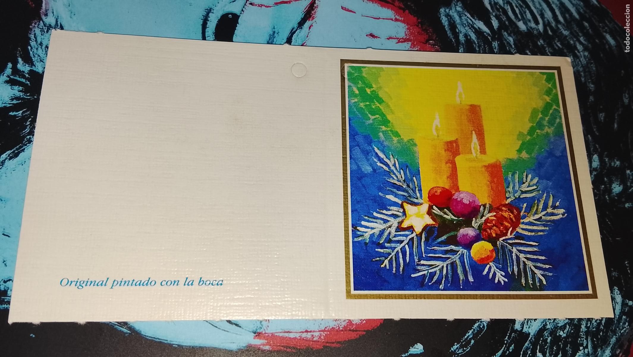 Postales: TARJETA NAVIDE&Ntilde;A DIPTICA FELICITACION DE NAVIDAD , Christmas . PLEGABLE - NO ESCRITA - ILUSTRACION