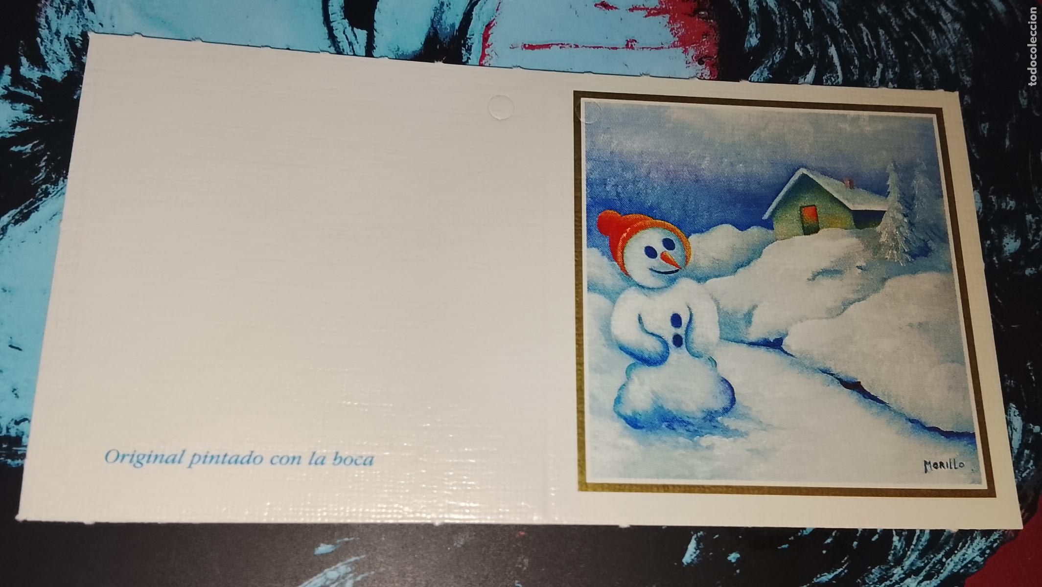 Postales: TARJETA NAVIDE&Ntilde;A DIPTICA FELICITACION DE NAVIDAD , Christmas . PLEGABLE - NO ESCRITA - ILUSTRACION