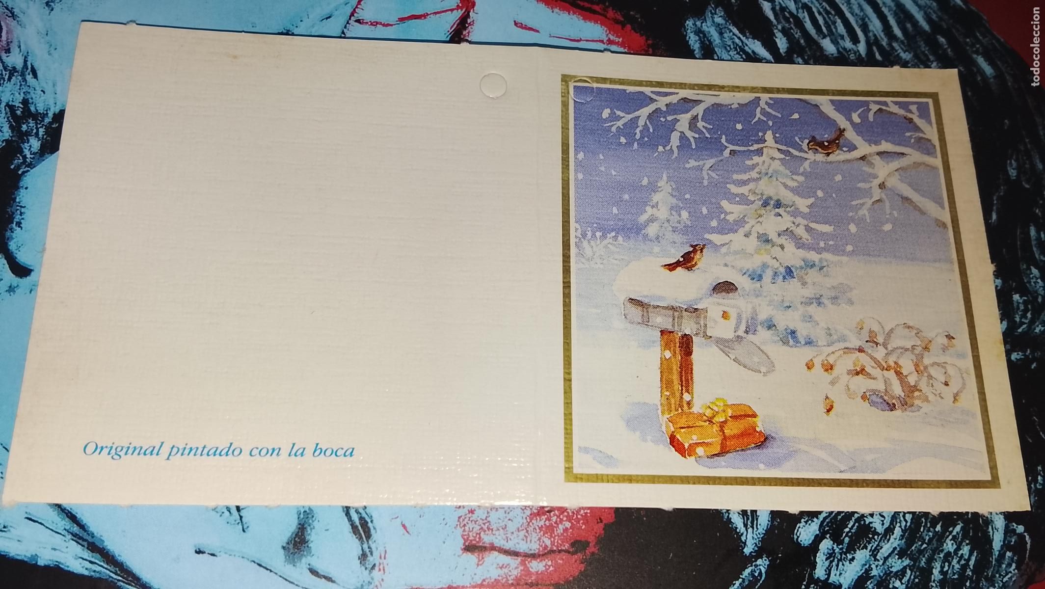 Postales: TARJETA NAVIDE&Ntilde;A DIPTICA FELICITACION DE NAVIDAD , Christmas . PLEGABLE - NO ESCRITA - ILUSTRACION