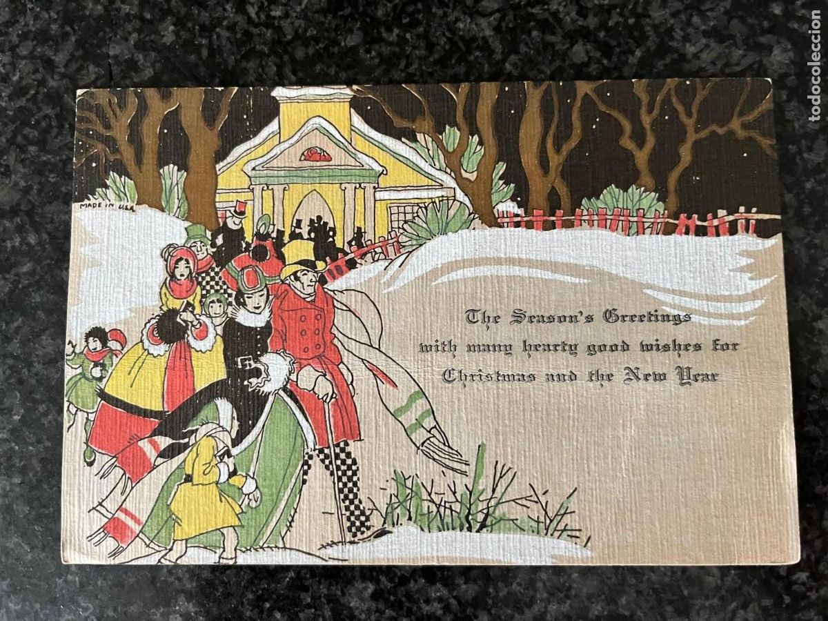 Postales: tarjeta tama&ntilde;o postal felicitaci&oacute;n navidad y a&ntilde;o nuevo en ingl&eacute;s