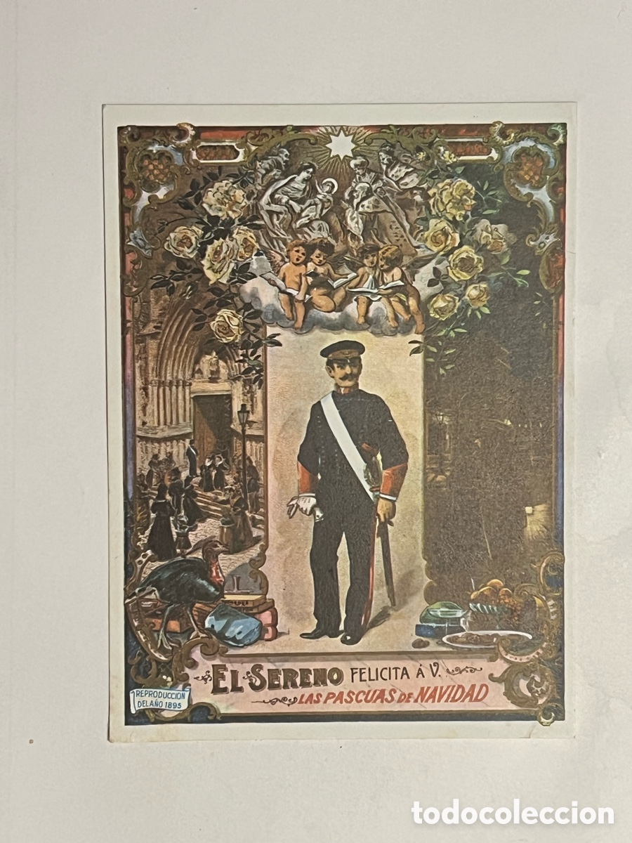 Postales: FELICITACION DE NAVIDAD DE EL SERENO. El Sereno felicita a usted las Pascuas de Navidad (h.1970?)