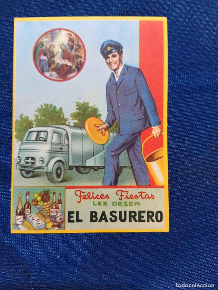 Postales: FELICES FIESTAS LES DESEA EL BASURERO, 1972.