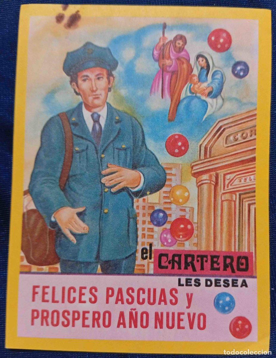 Postales: EL CARTERO LES DESEA FELICES PASCUAS Y PR&Oacute;SPERO A&Ntilde;O NUEVO, EDICIONES VIKINGO.