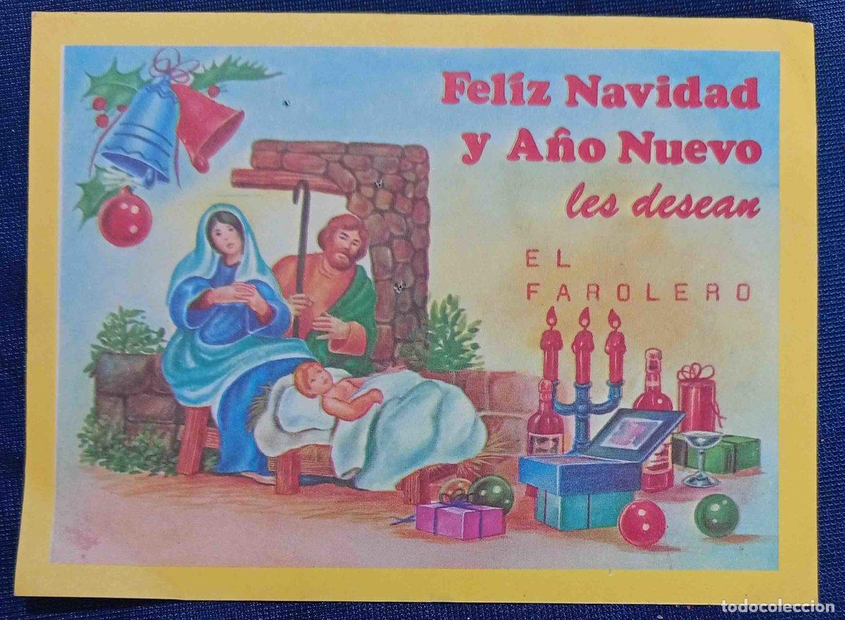 Postales: FELIZ NAVIDAD Y A&Ntilde;O NUEVO LES DESEA EL FAROLERO. EDICIONES VIKINGO. S/F.