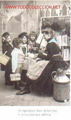 Postales: Preciosa postal de &eacute;poca con im&aacute;gen infantil - Foto 1
