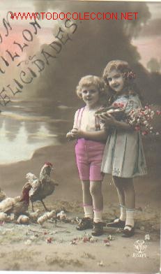 Postales: Preciosa postal de &eacute;poca con im&aacute;gen infantil - Foto 1