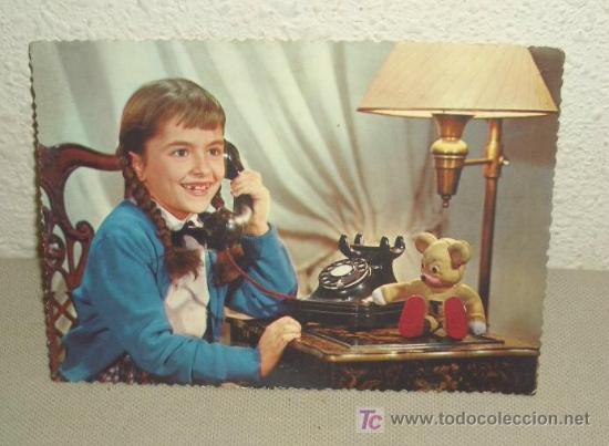 Postales: TEDDY BEAR CON NI&Ntilde;A,A&Ntilde;OS 50 - Foto 1