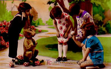 Postales: NI&Ntilde;AS JUGANDO. - Foto 1