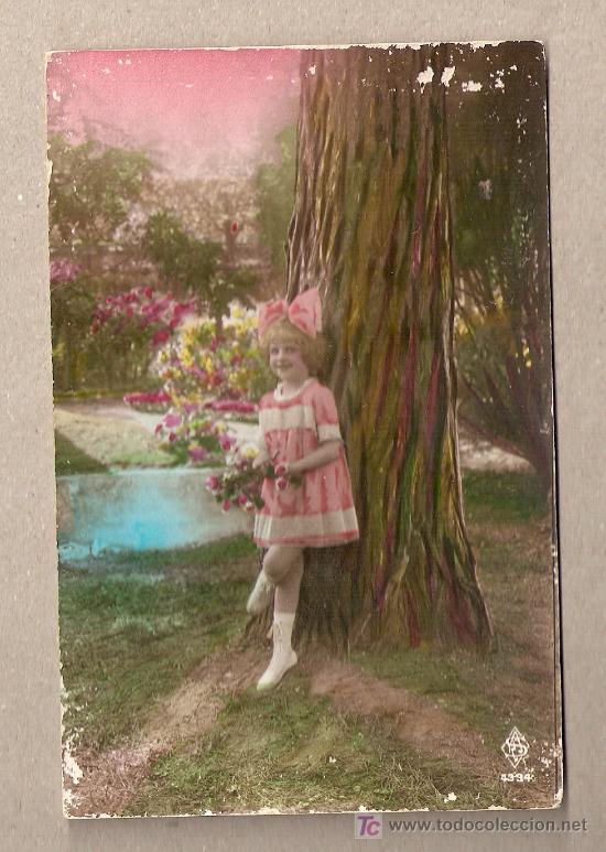 Postales: BONITA POSTAL NI&Ntilde;A EN EL PARQUE. - Foto 1