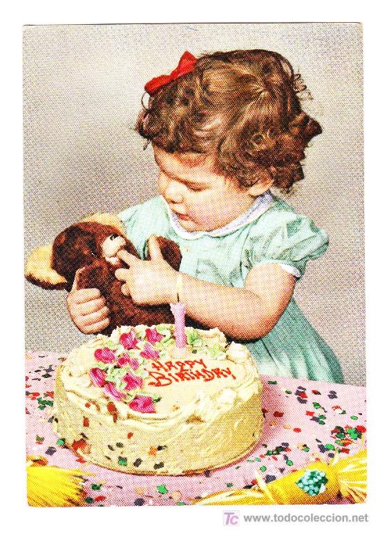 Postales: postal de primer cumplea&ntilde;os (escrita 1963, sin circular) - Foto 1