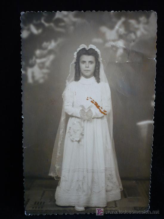 Postales: NI&Ntilde;A PRIMERA COMUNION.  SIN CIRCULAR. - Foto 1