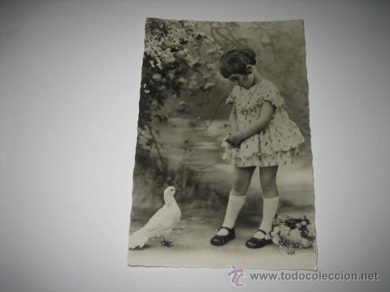 Postales: POSTAL NI&Ntilde;A CON PALOMA   INFONAL - Foto 1