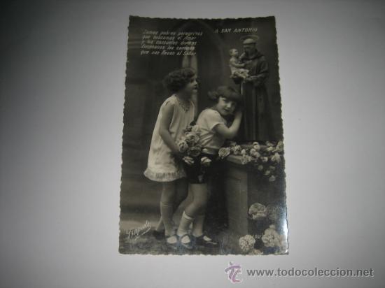 Postales: POSTAL  NI&Ntilde;AS REZANDO A SAN ANTONIO  3 - Foto 1