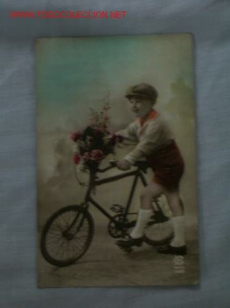 Postales: TARJETA POSTAL NI&Ntilde;O CICLISTA - Foto 1