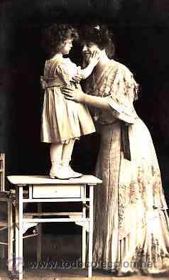 Postales: POSTAL  ROMANTICA MADRE E HIJA - Foto 1