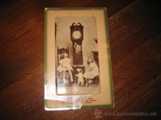 Postales: NI&Ntilde;OS CON UN RELOJ - Foto 1