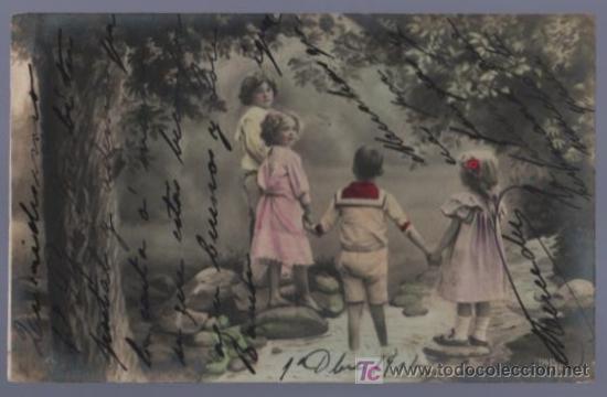 Postales: TARJETA POSTAL ANTIGUA DE NI&Ntilde;OS. - Foto 1