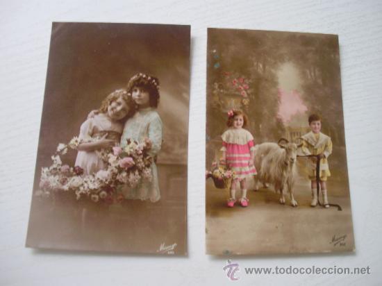Postales: DOS POSTALES ANTIGUAS DE NI&Ntilde;OS - Foto 1