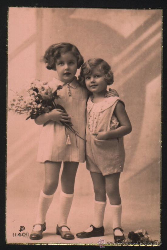 Postales: B-1028- ANTIGUA POSTAL CON NI&Ntilde;OS. - Foto 1