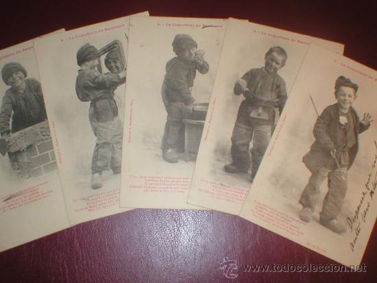 Postales: LOTE 5 POSTALES NI&Ntilde;O 1903 - Foto 1