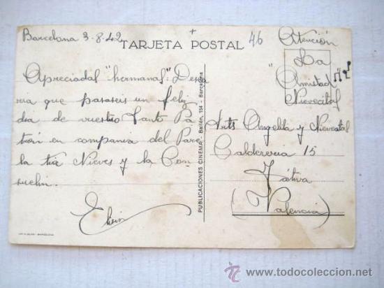Postales: POSTAL 1942. CIRCULADA    ENVIO GRATIS&iexcl;&iexcl;&iexcl; - Foto 2