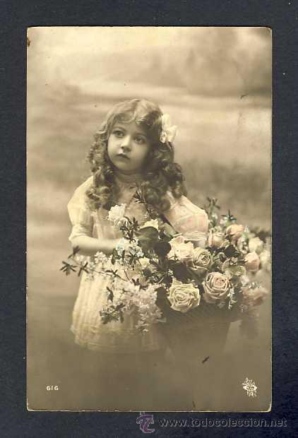 Postales: Postal de ni&ntilde;os: Ni&ntilde;a (num.616) - Foto 1