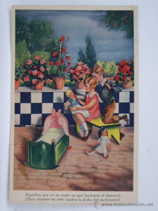 Postales: NI&Ntilde;OS JUNGANDO CON MU&Ntilde;ECAS Y CUNA - Foto 1