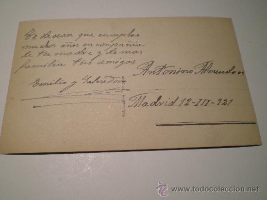 Postales: ANTIGUA POSTAL A&Ntilde;O 1921 - Foto 2